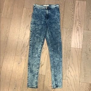 Topshop moto Joni acid wash jean, sz 28